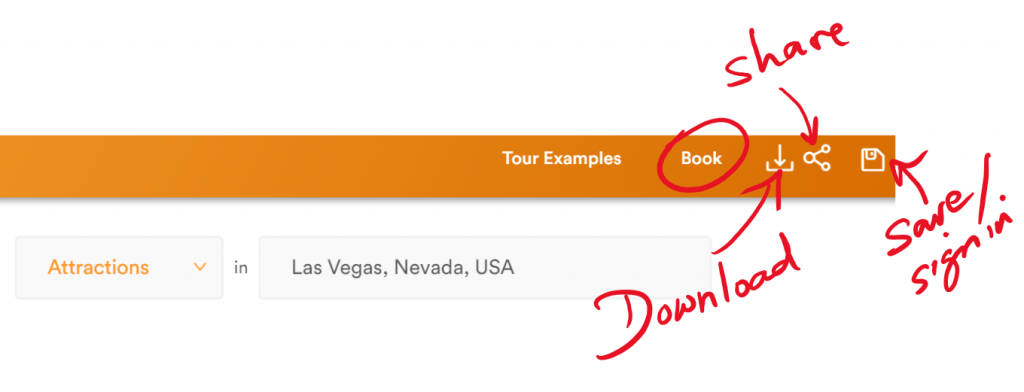 Download, share, and/or save your itinerary