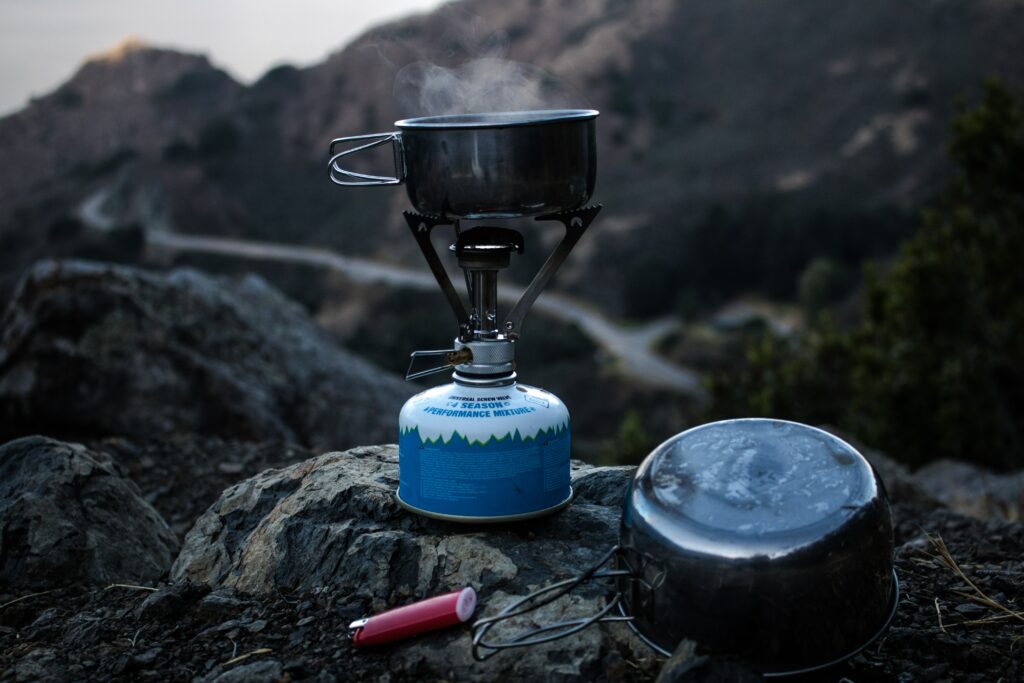 backpacking stove and camp fuel
