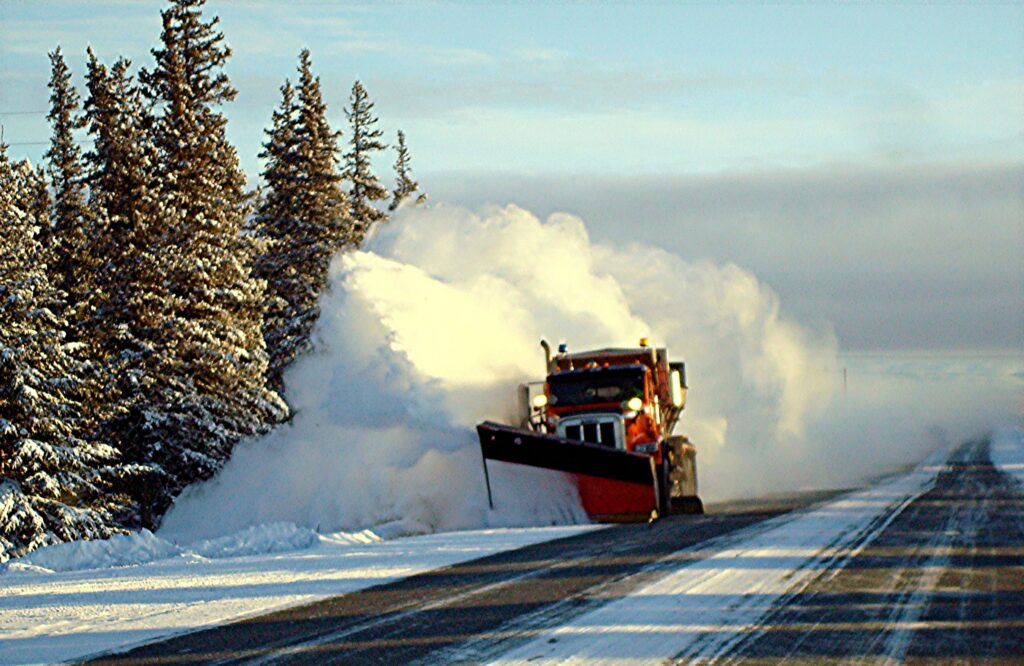 snowplow on road